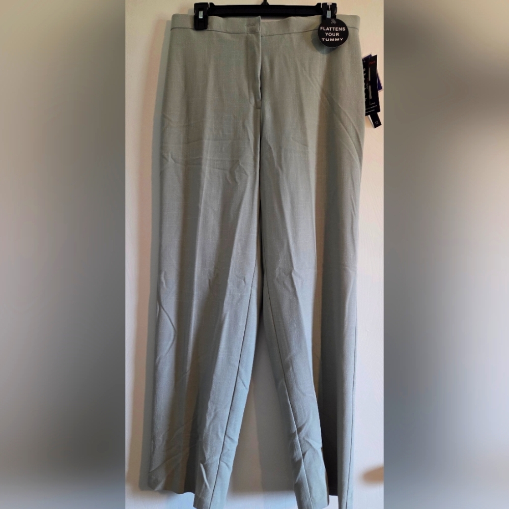 Greenish Wide-Leg Pants